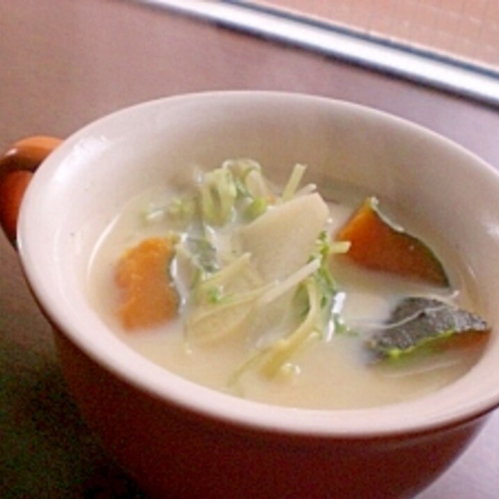 ● 寒い冬に…白みそ仕立ての野菜ミルクスープ ●